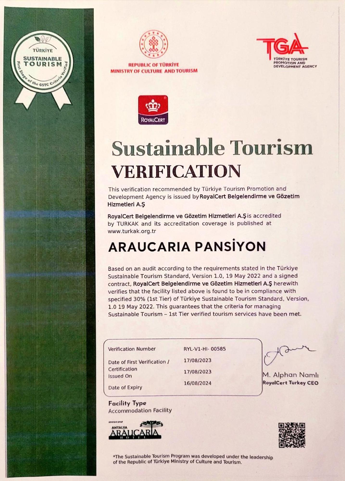 Araucaria Pension Antalya Eksteriør bilde